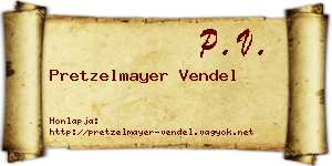 Pretzelmayer Vendel névjegykártya